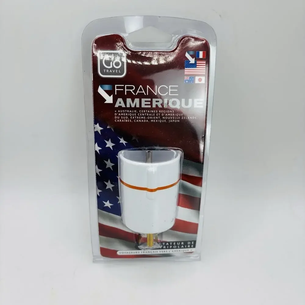 Go Travel Compact European EU-US Plug Adapter, Europe Type C/E/F Plug Converter